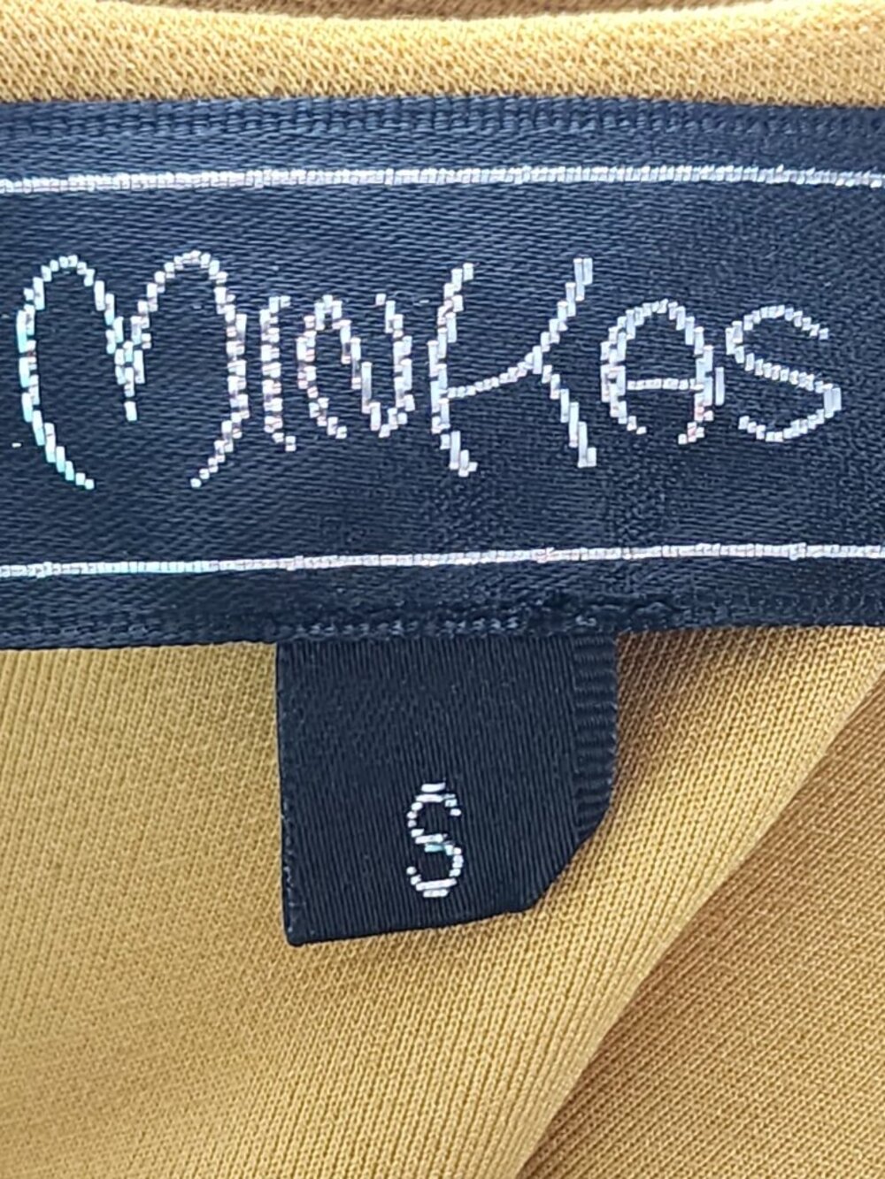 Minkas Yellow Stretch Knit Round Neck Fringe Dress - Picture 5 of 6